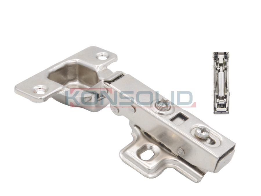 Soft closing hinge (steel clip,long cylinder)