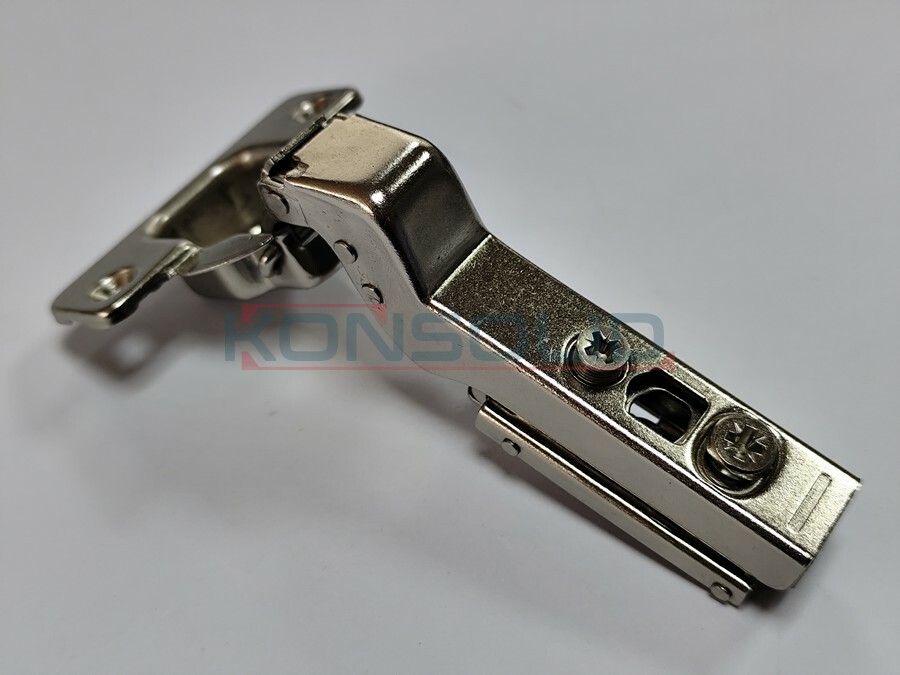 Soft-closing hinge, 30°, zinc clip, 3D