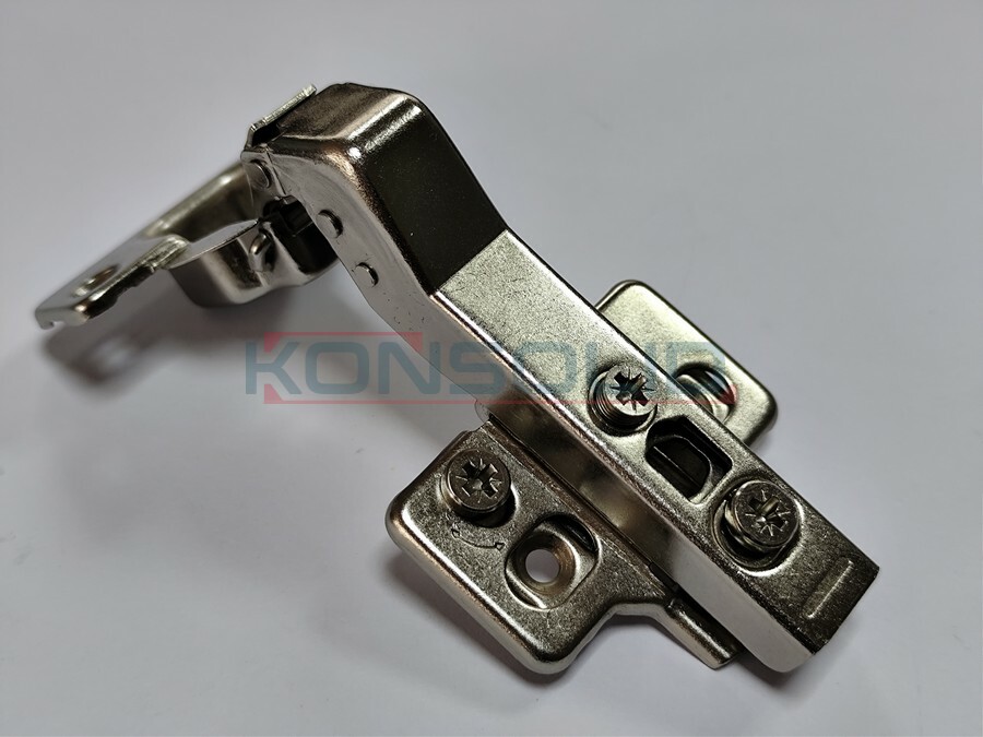 Soft-closing hinge, 45°, zinc clip, 3D