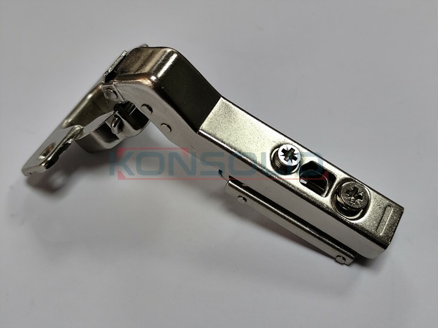 Soft-closing hinge, 45°, zinc clip, 3D
