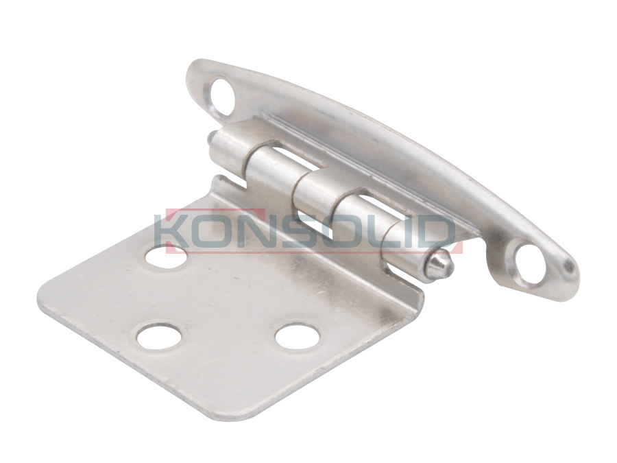 Surface-mount cabinet hinge (caravan hinge)