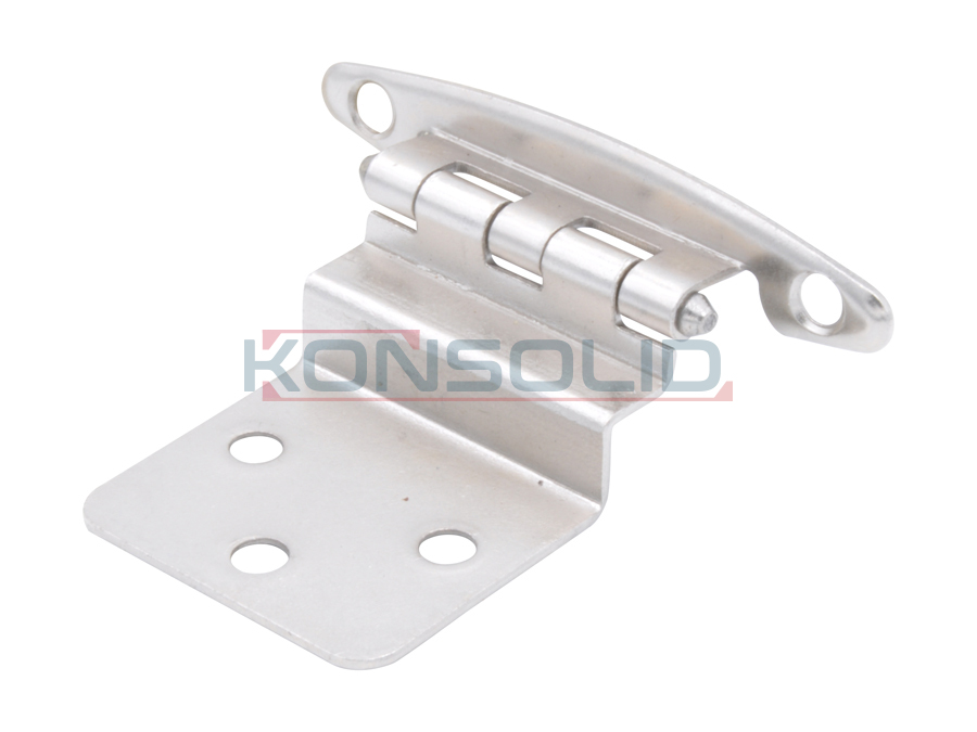 Surface-mount cabinet hinge (caravan hinge)