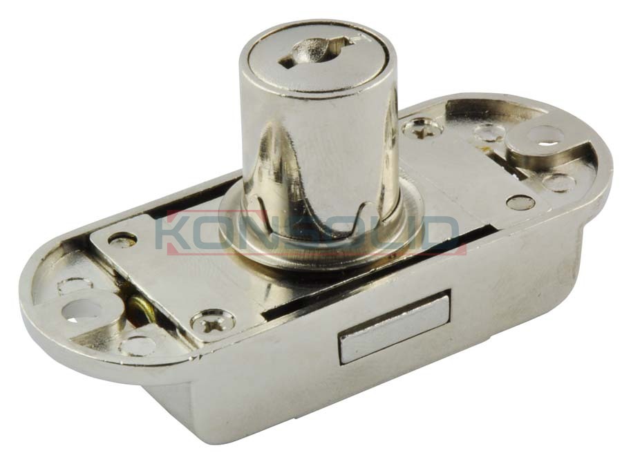 Rotating bar lock for two doors