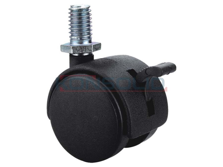 Castor, w/ thread, with brake