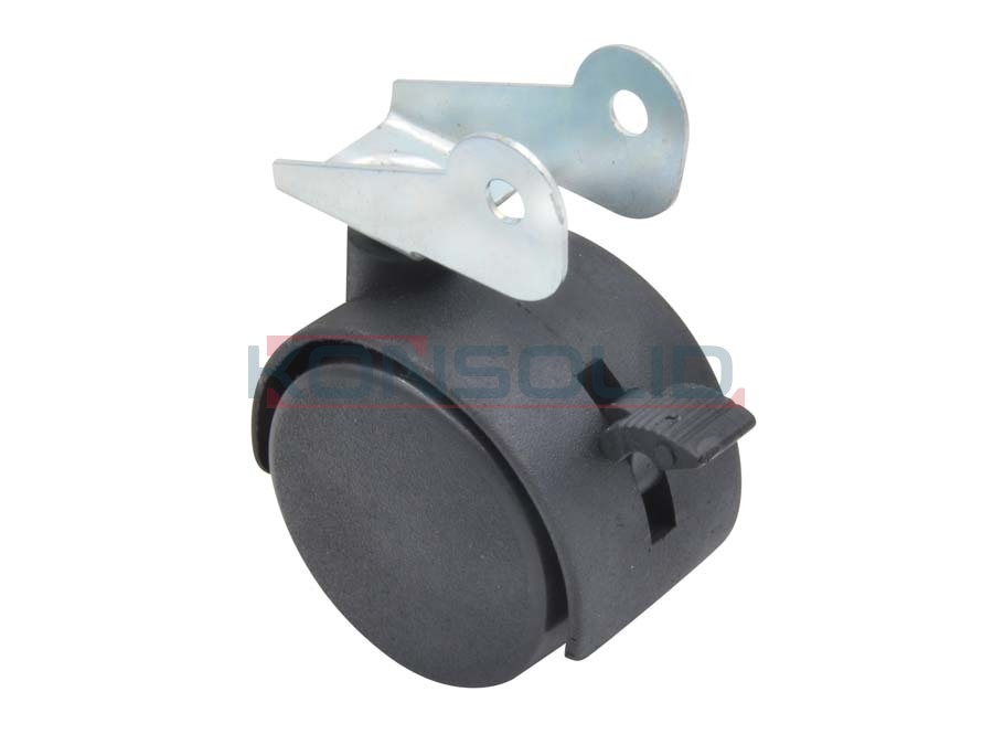 Castor, w/ U-canal, with brake