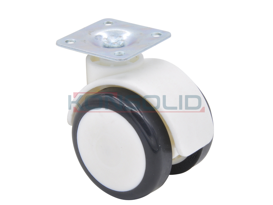 Castor PU, w/ plate, without brake