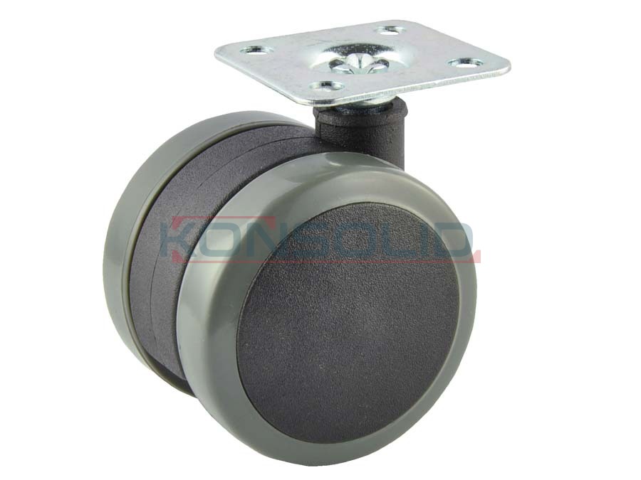 Castor PU, w/ plate, without brake