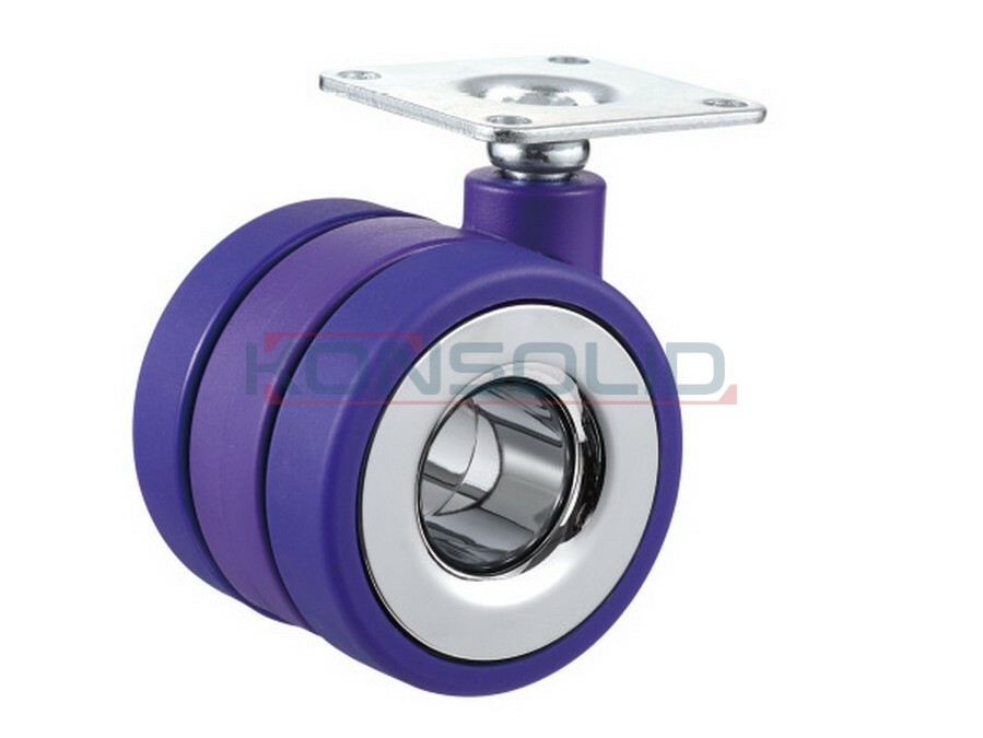 Double caster with plate