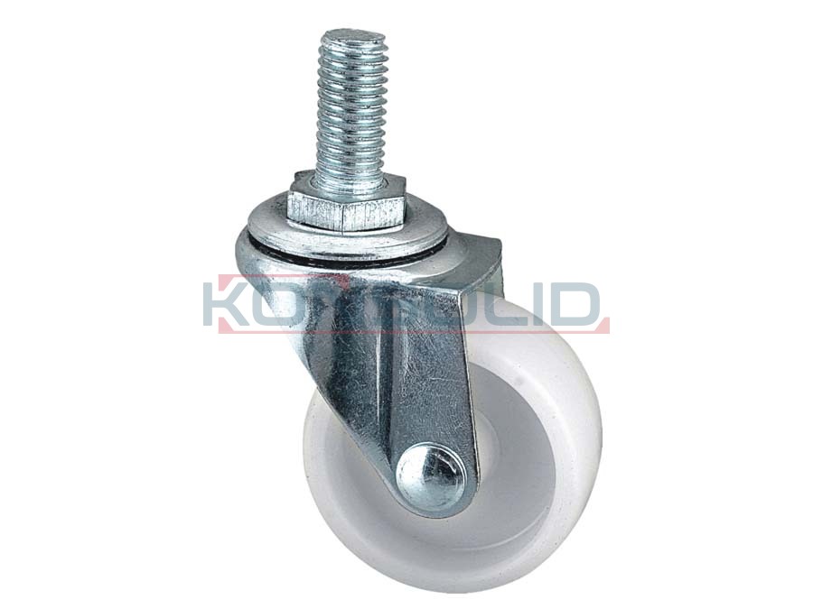 Steel castor, w/ thread