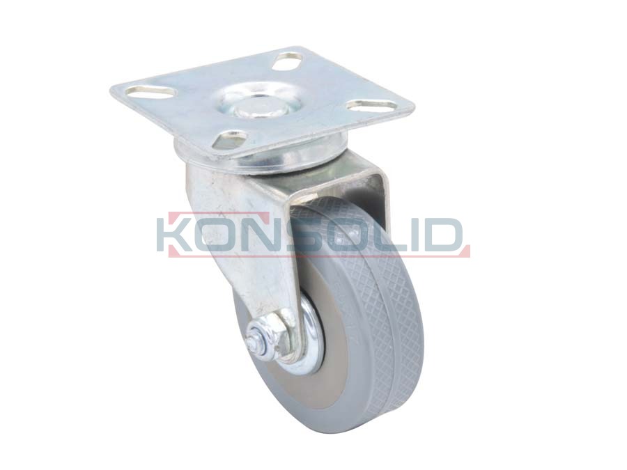 Castor, w/ plate, without brake