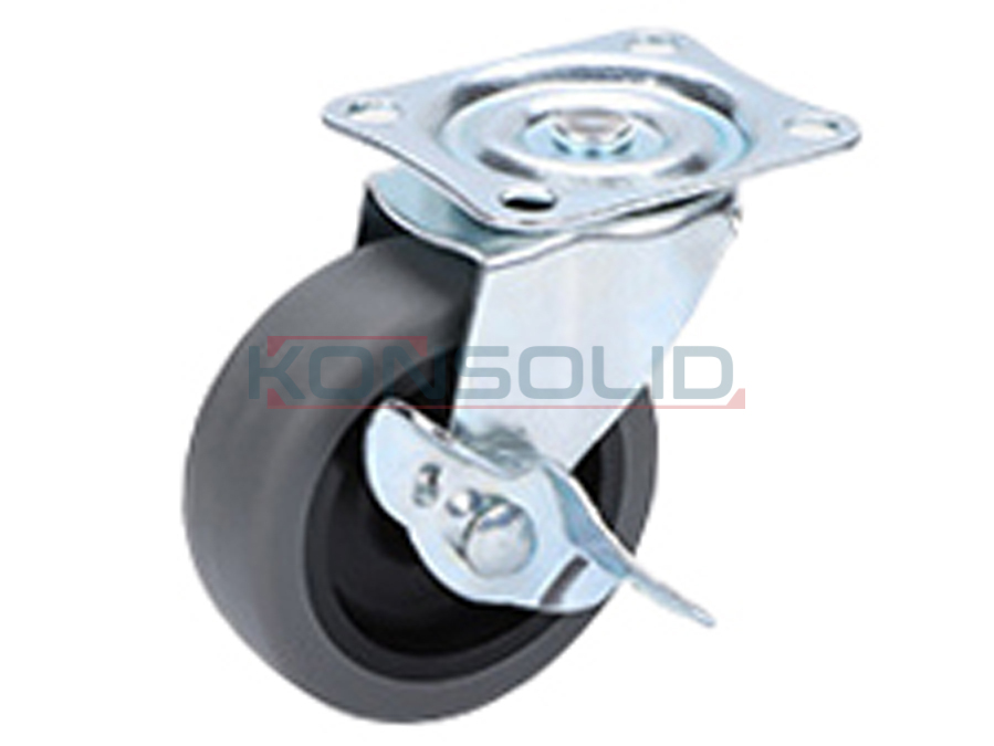 Castor, w/ plate, without brake