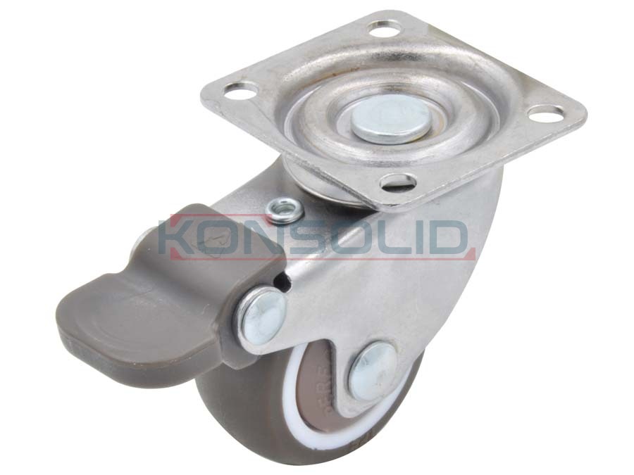 Rueda de acero, con placa y freno