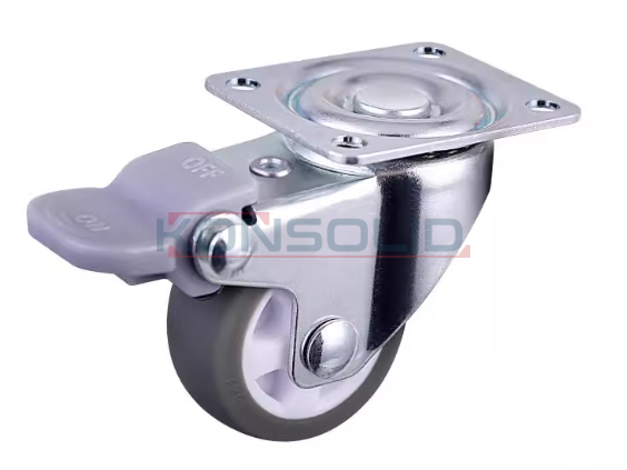 Rueda de acero, con placa y freno