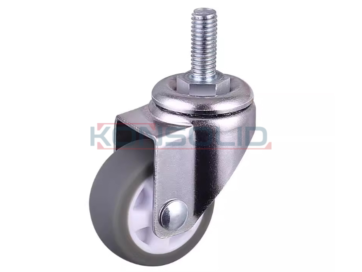 Steel castor, w/ thread