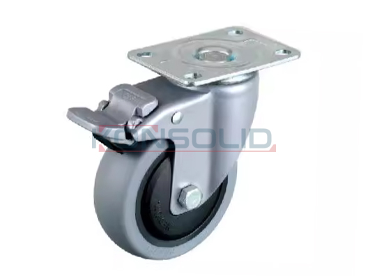 Rueda de acero, con placa y freno