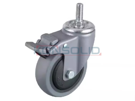 Castor, w/ thread, with brake