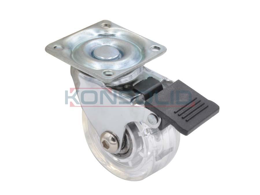 Castor with brake