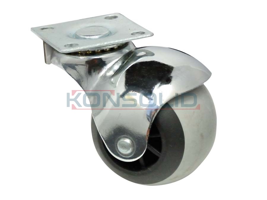 Castor, w/ plate, without brake