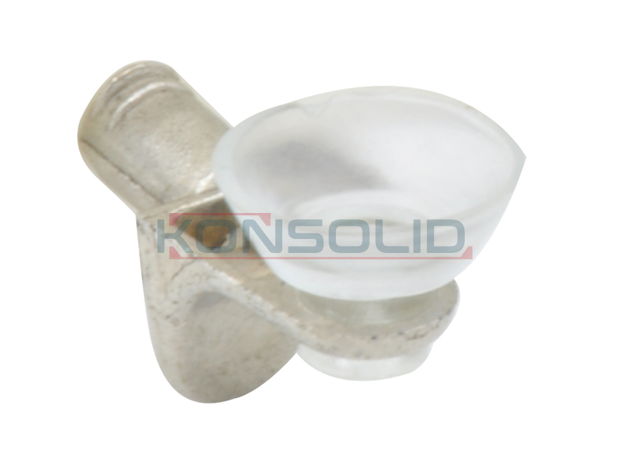 Shelf support with silicone