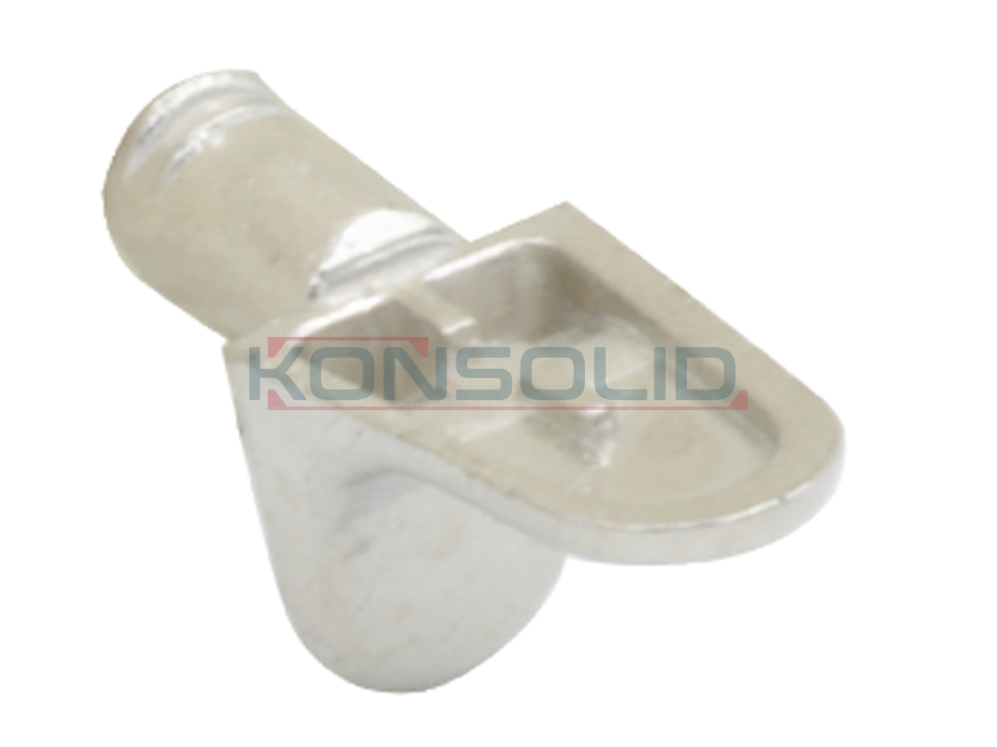 Shelf support with silicone