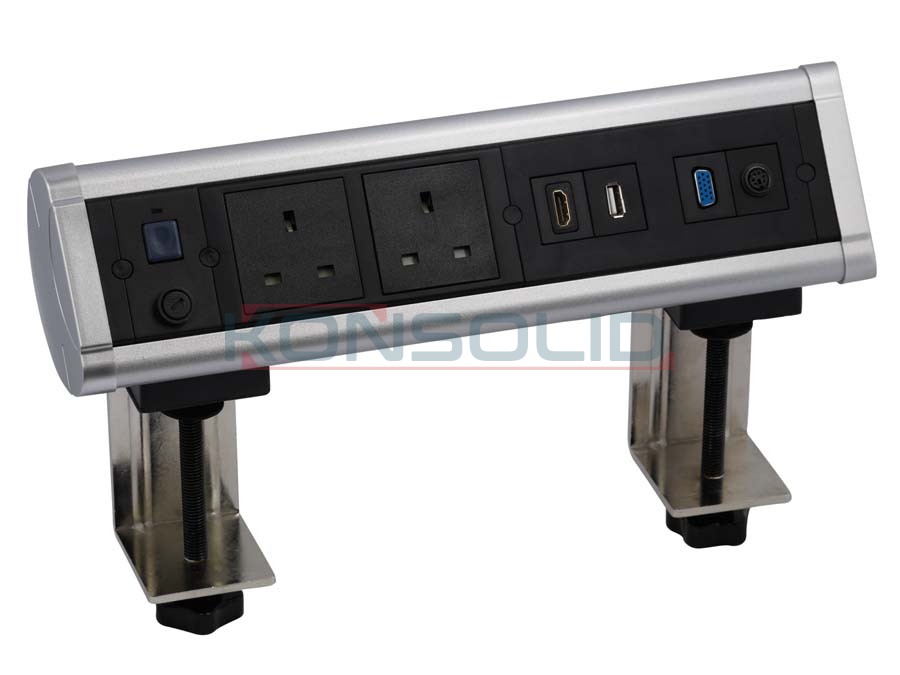 Hidden sockets block, table mount