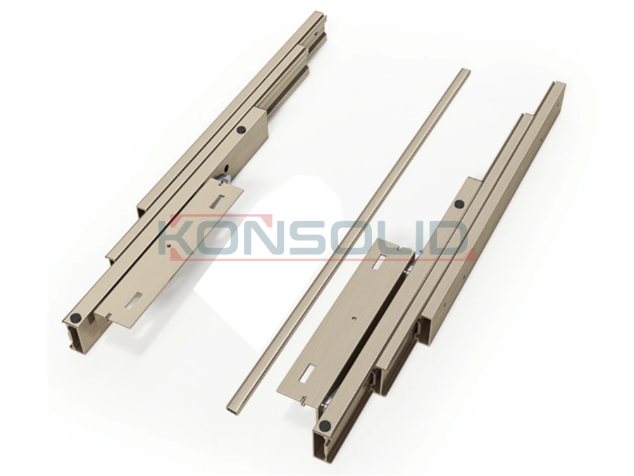 Pull out shelf rail