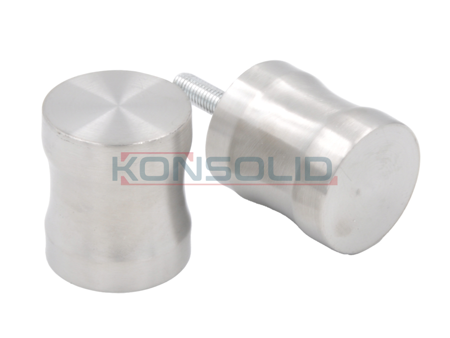 Washroom handle, stainless steel