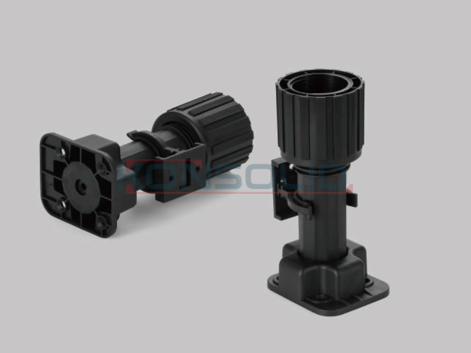 Plastic foot, adjustable