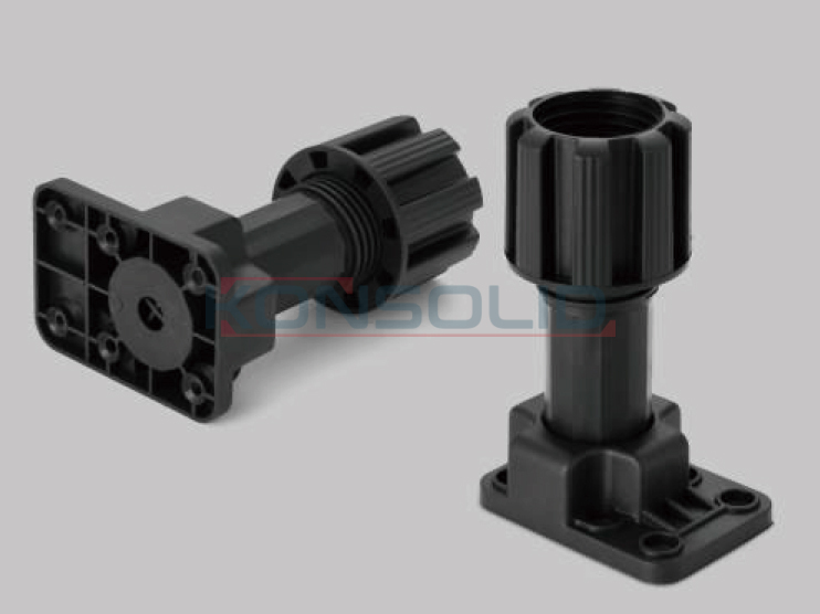Plastic foot, adjustable